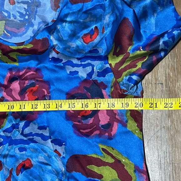 LISA CORTI blouse top print long sleeve Crewneck @j - Picture 4 of 7